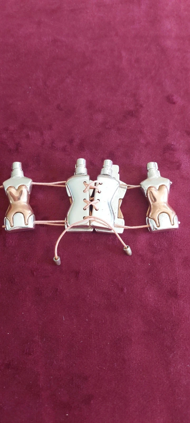 Bracelet Manchette Vintage Jean Paul Gaultier Parfums – Iconique Corset / Buste – photo 2